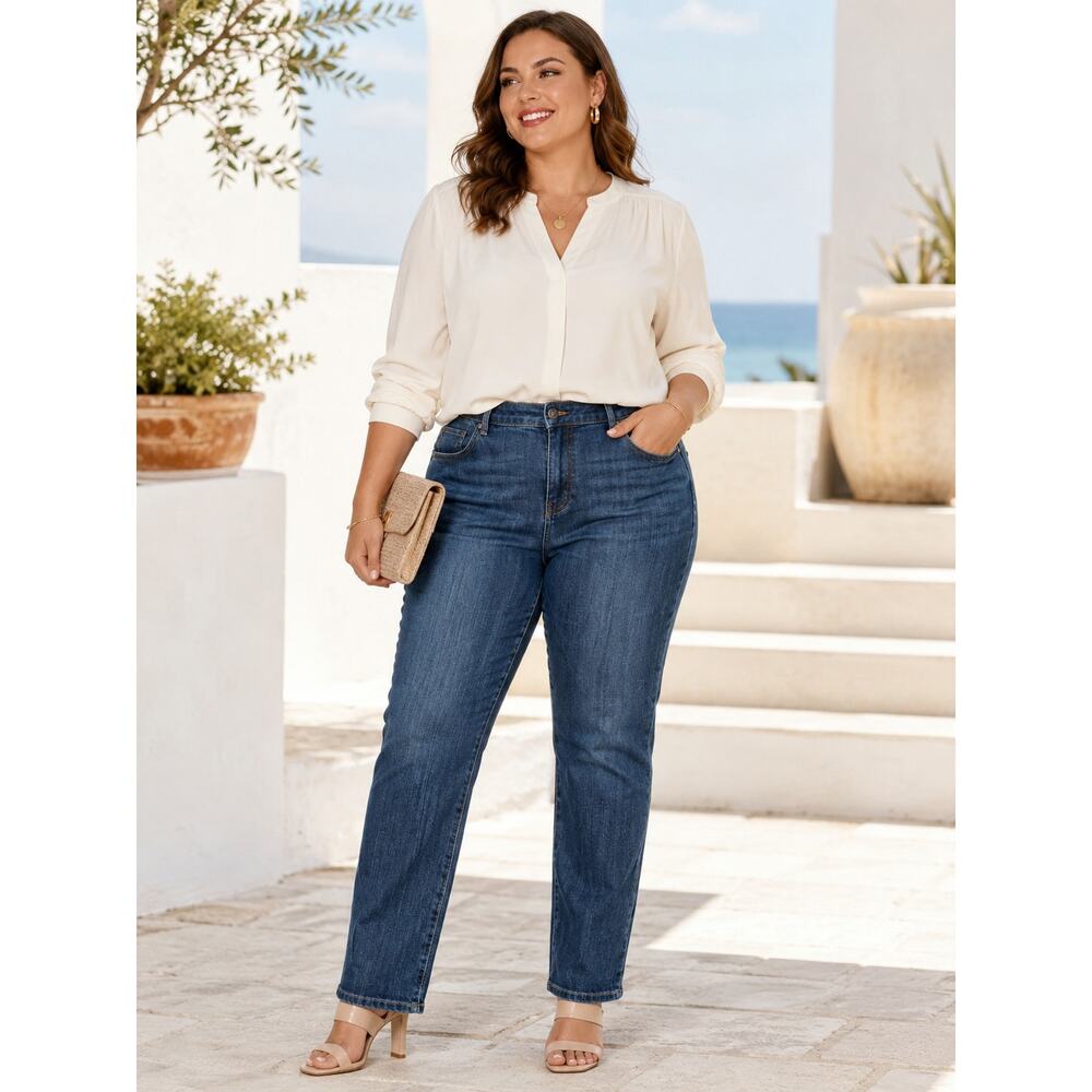 Talbots Everyday Relaxed Dark Wash Jeans Size 18W
